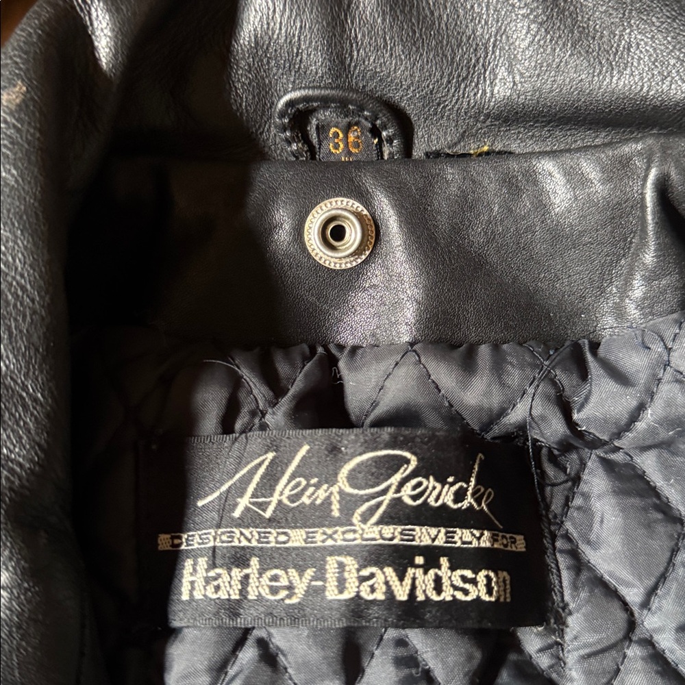 Vintage 1980s Harley Davidson x Hein Gericke Quilted Leather Jacket - Picture 4 of 7
